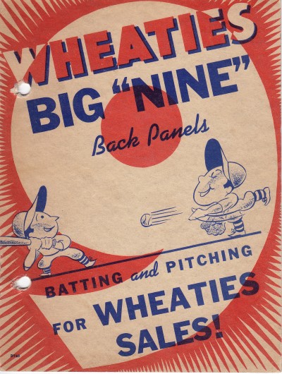Wheaties Box - Cover of Sales 2 ring binder Series of 9
